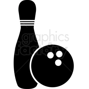 bowling pin and ball