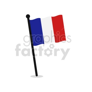 flag of France vector clipart icon 05