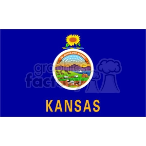 vector state Flag of Kansas