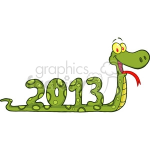 5117-Funny-Snake-Cartoon-Character-Showing-Numbers-2013-Royalty-Free-RF-Clipart-Image