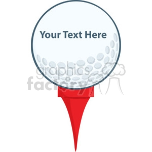 5696 Royalty Free Clip Art Golf Ball With Tee