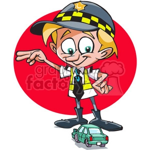 child cartoon police officer