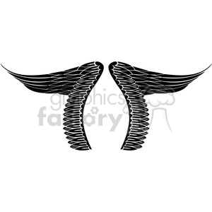 vinyl ready vector wing tattoo design 022