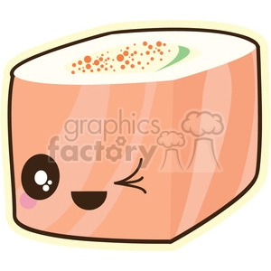 Sushi Salmon Rose vector clip art image