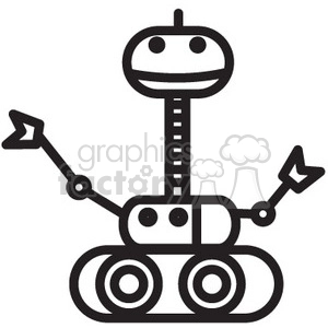 robot space rover vector icon