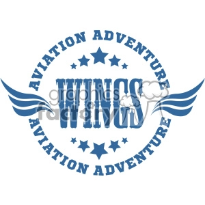 aviation adventure wings vector logo template