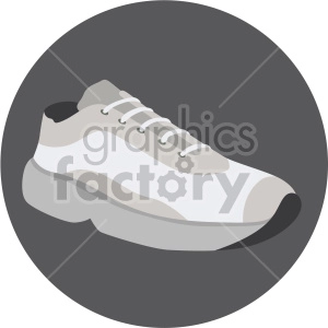 gray sneaker in circle design