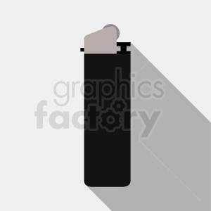 black cartoon lighter on gray background