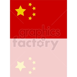 The image depicts the flag of China, which consists of a red field with five golden-yellow stars in the top left corner. One large star is surrounded by four smaller stars in a semicircle pattern oriented towards the larger star. This design symbolizes the unity of the Chinese people under the leadership of the Communist Party of China.