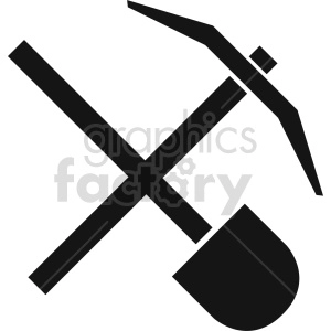 pickaxe shovel vector icon graphic clipart 5