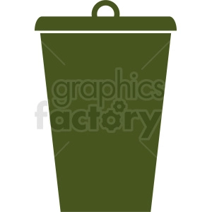green trash can vector icon
