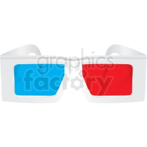 white 3d glasses vector clipart