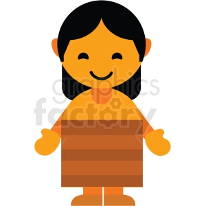 New Zealand woman character icon vector clipart
