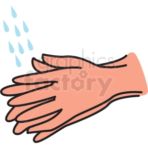 rinse hands vector clipart