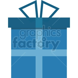 blue present vector graphic clipart