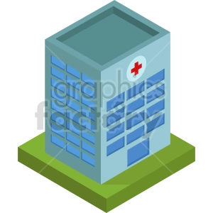 isometric hospital vector icon clipart