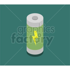 isometric battery vector icon clipart 1