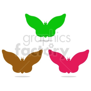butterfly silhouette vector clipart 014