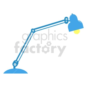 blue desk lamp vector icon