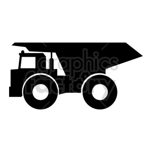 huge dump truck vector icon