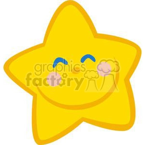 Royalty-Free Smiling Little Star Cartoon Character