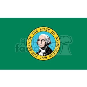 vector state Flag of Washington 1889