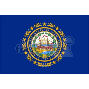 vector state Flag of New Hampshire