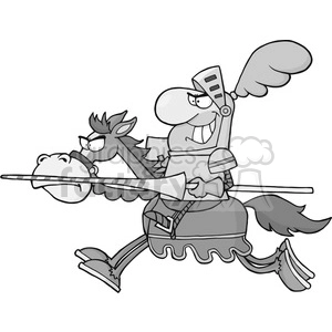 5135-Knight-Riding-Horse-Royalty-Free-RF-Clipart-Image