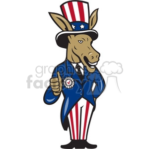 political donkey democrat thumb up