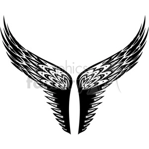 vinyl ready vector wing tattoo design 026