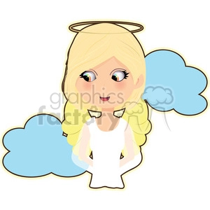 female Angel cartoon character vector image