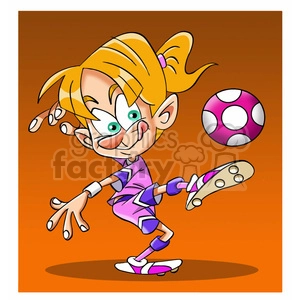 image of female kid playing soccer futbol femenino