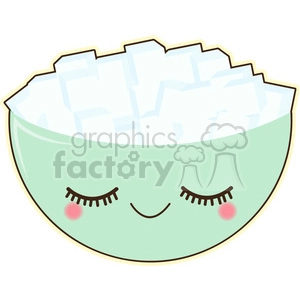 Sugar bowl cartoon character vector clip art image