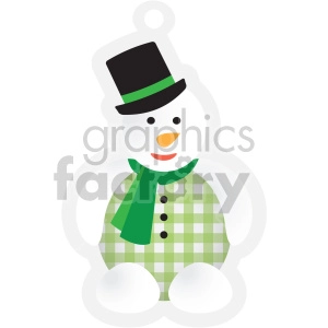 christmas snowman tag