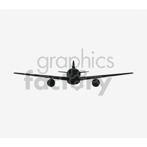 outline front view airplane