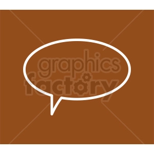 speech bubble vector clipart on brown background