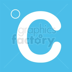 celsius symbol vector icon