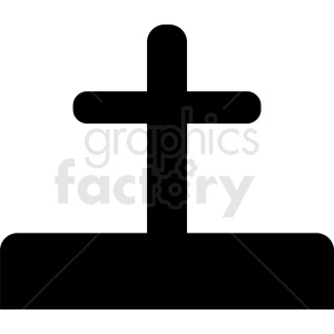 cemetery cross vector icon