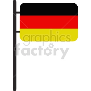 This clipart image shows a stylized version of the German flag. It consists of three horizontal bands of color: black on top, red in the middle, and yellow at the bottom.