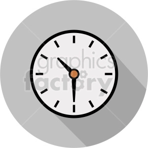 wall clock vector icon graphic clipart 1