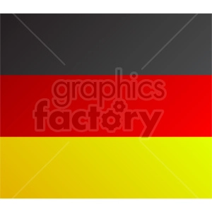 The clipart image depicts a stylized version of the German national flag, characterized by three horizontal stripes colored black, red, and gold (or yellow) from top to bottom.