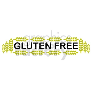 gluten free text vector graphic