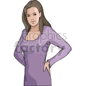 woman in purple dress