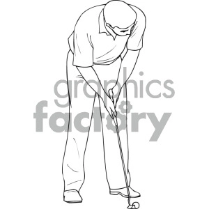 black and white image of man golfing