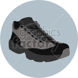 hiking shoe on circle design