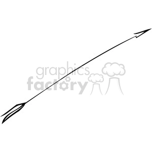 This is a simple black and white clipart image of an arrow.