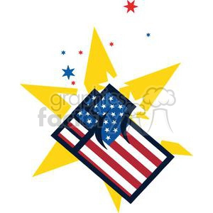 American Patriotic Fist With Stars