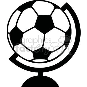 black and white soccer ball globe