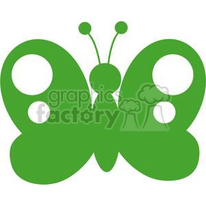 4128-Green-Butterfly-Silhouette