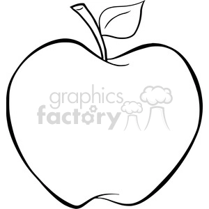 12907 RF Clipart Illustration Cartoon Apple